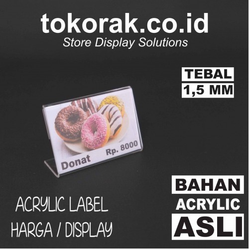 ACRYLIC LABEL HARGA DISPLAY